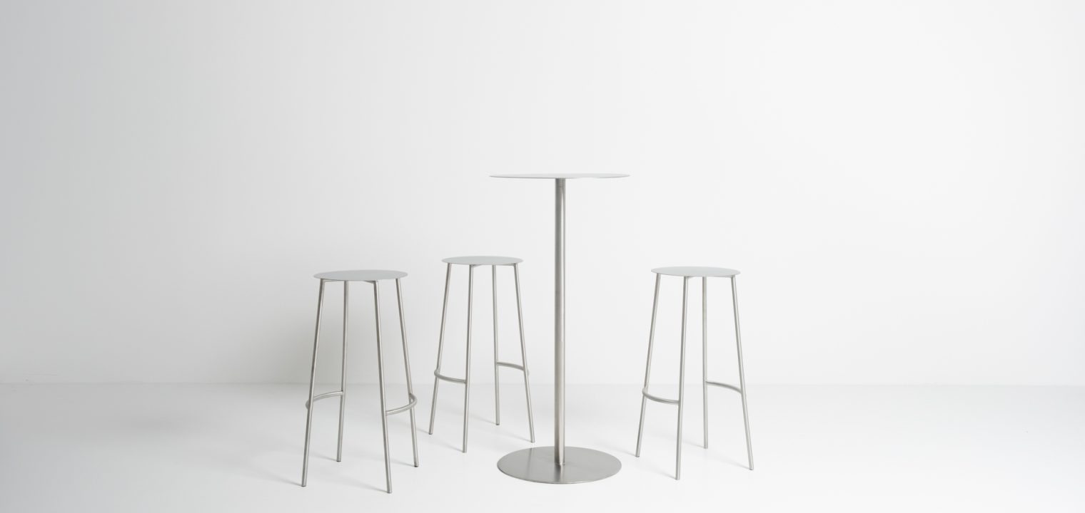 Taburete Ona. Inox