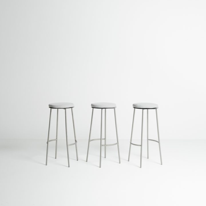 Taburete Ona. Inox