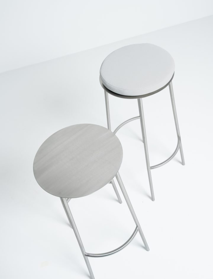 Taburete Ona. Inox